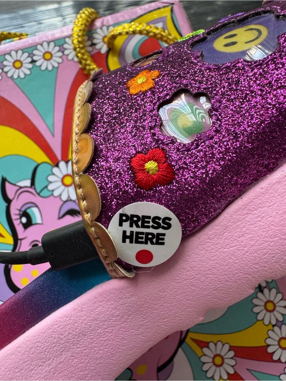 Irregular Choice Rose Rhyme Light-Up Sliders EU41 - Picture 5 of 8